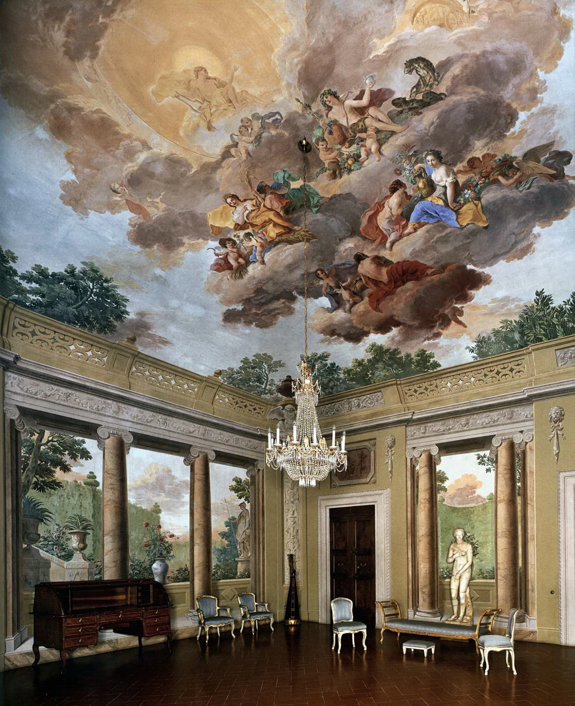 Villa di Poggio Imperiale - Veduta della Sala delle Quattro Stagioni, Villa Poggio Imperiale, Arcetri, Firenze